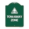 Signmission Designer Series Tow-Away Zone W/ Graphic, Green & White Aluminum Sign, 18" x 24", GW-1824-24411 A-DES-GW-1824-24411 - alternate 1